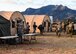 Airmen assigned to the 355th Wing prepare for another day during Exercise Bushwhacker 19-08 at Libby Army Airfield, Arizona, Nov. 5, 2019. Airmen went on a simulated deployment in support of the Dynamic Wing as the 355th WG continues to lead the Air Force in operational readiness. (U.S. Air Force photo by Airman 1st Class Jacob T. Stephens)