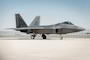 U.S. Air Force Lt. Col. Paul Lopez, F-22 Raptor Demonstration Team commander arrives at the Dubai Air Show, United Arab Emirates, Nov. 14, 2019. United States military participation in the DAS provides opportunity to strengthen our military-to-military relationships with regional partners. (U.S. Air Force photo by 2nd Lt. Sam Eckholm).