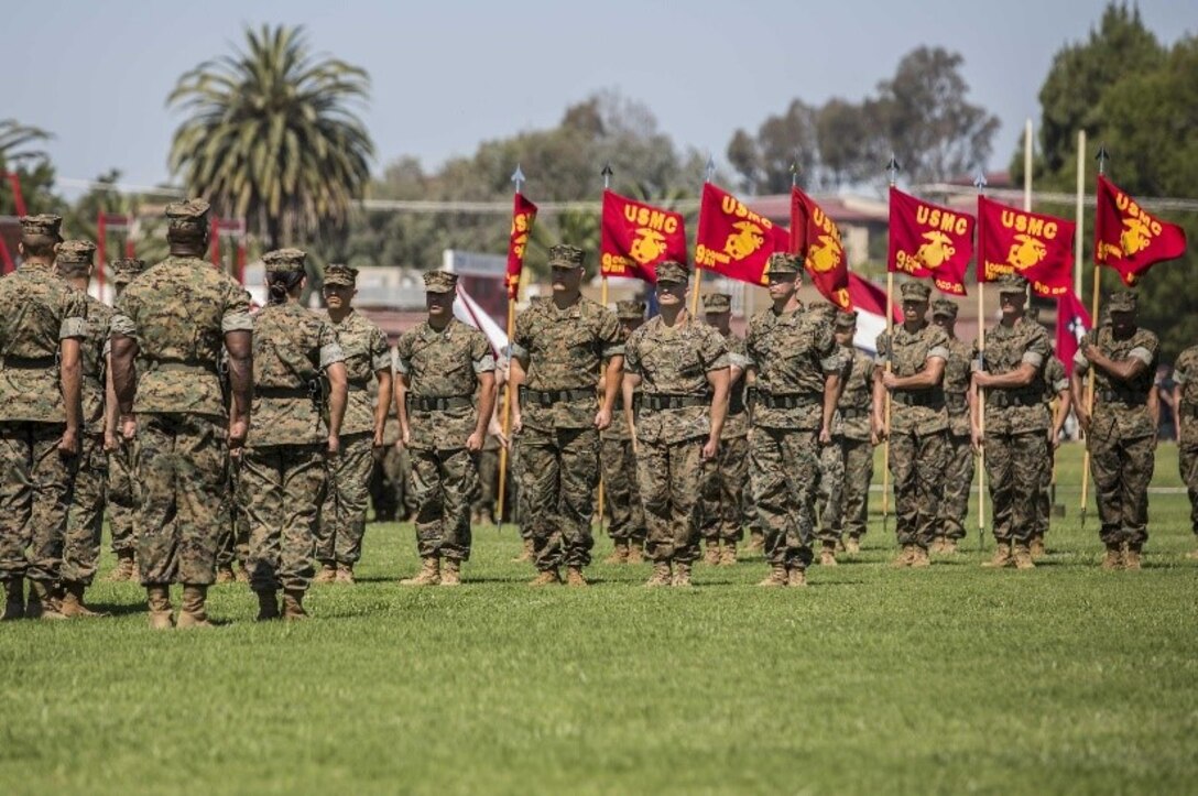 On 2 July 2019, LtCol Bryan A. Eovito relinquishes command to LtCol Kevin J. Stepp. The Marines of 9th Communication Battalion conduct a ceremony, close order drill, and a pass and review at Paige FieldHouse, formalizing the relinquishment of command.