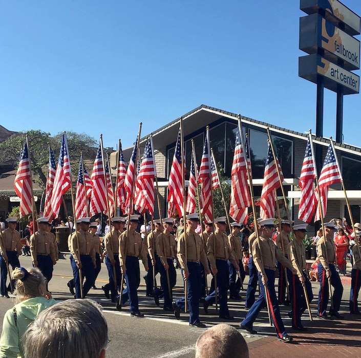 On 11 November 2019, the Marines of 9th Communication Battalion Volunteer to March at the Annual Fallbrook Veterans day Parade.