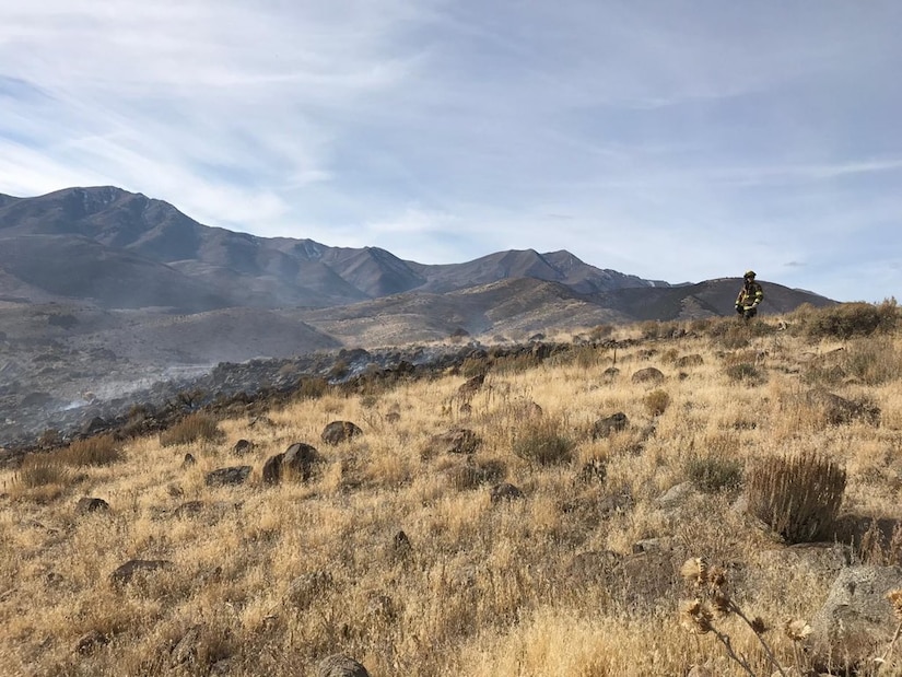 Eagle Mountain Fire Department and Unified Fire Authority responded to a fire at Camp Williams that started downrange at approximately 11 a.m, Nov. 18, 2019.