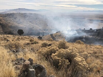 Eagle Mountain Fire Department and Unified Fire Authority responded to a fire at Camp Williams that started downrange at approximately 11 a.m, Nov. 18, 2019.