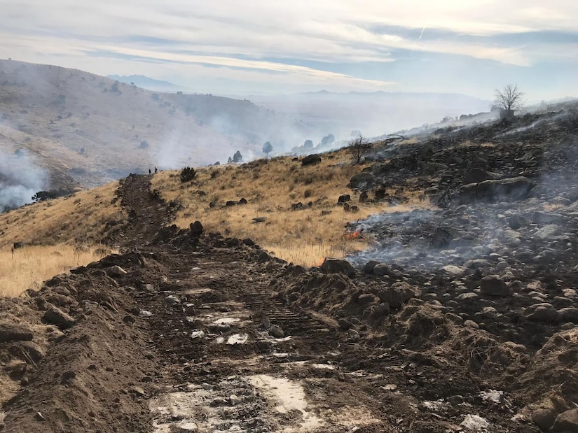 Eagle Mountain Fire Department and Unified Fire Authority responded to a fire at Camp Williams that started downrange at approximately 11 a.m, Nov. 18, 2019.