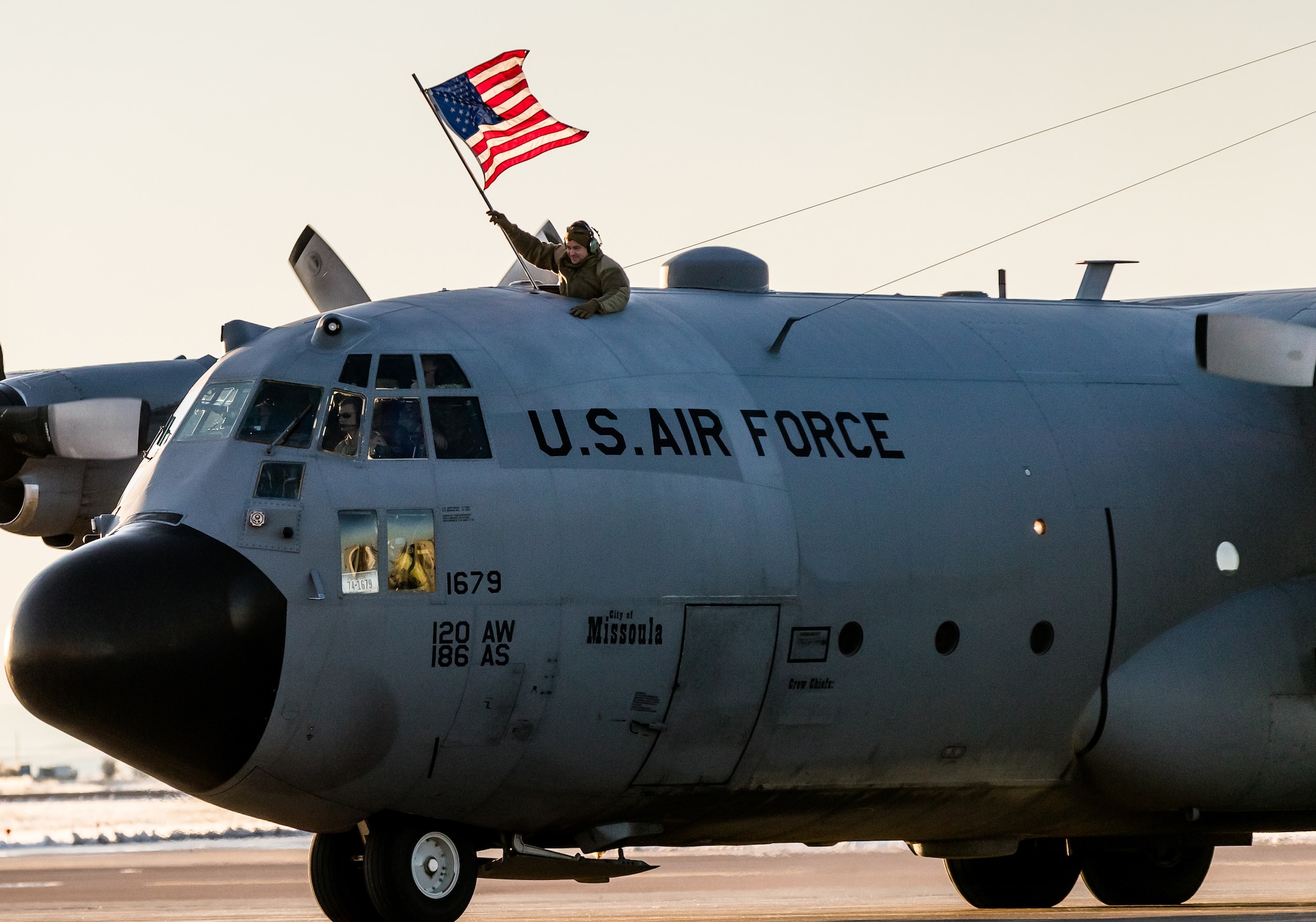 Friends, coworkers and family members await the return of 120th Airlift Wing Airmen who spent the last four months in Southwest Asia, Nov. 8, 2019.