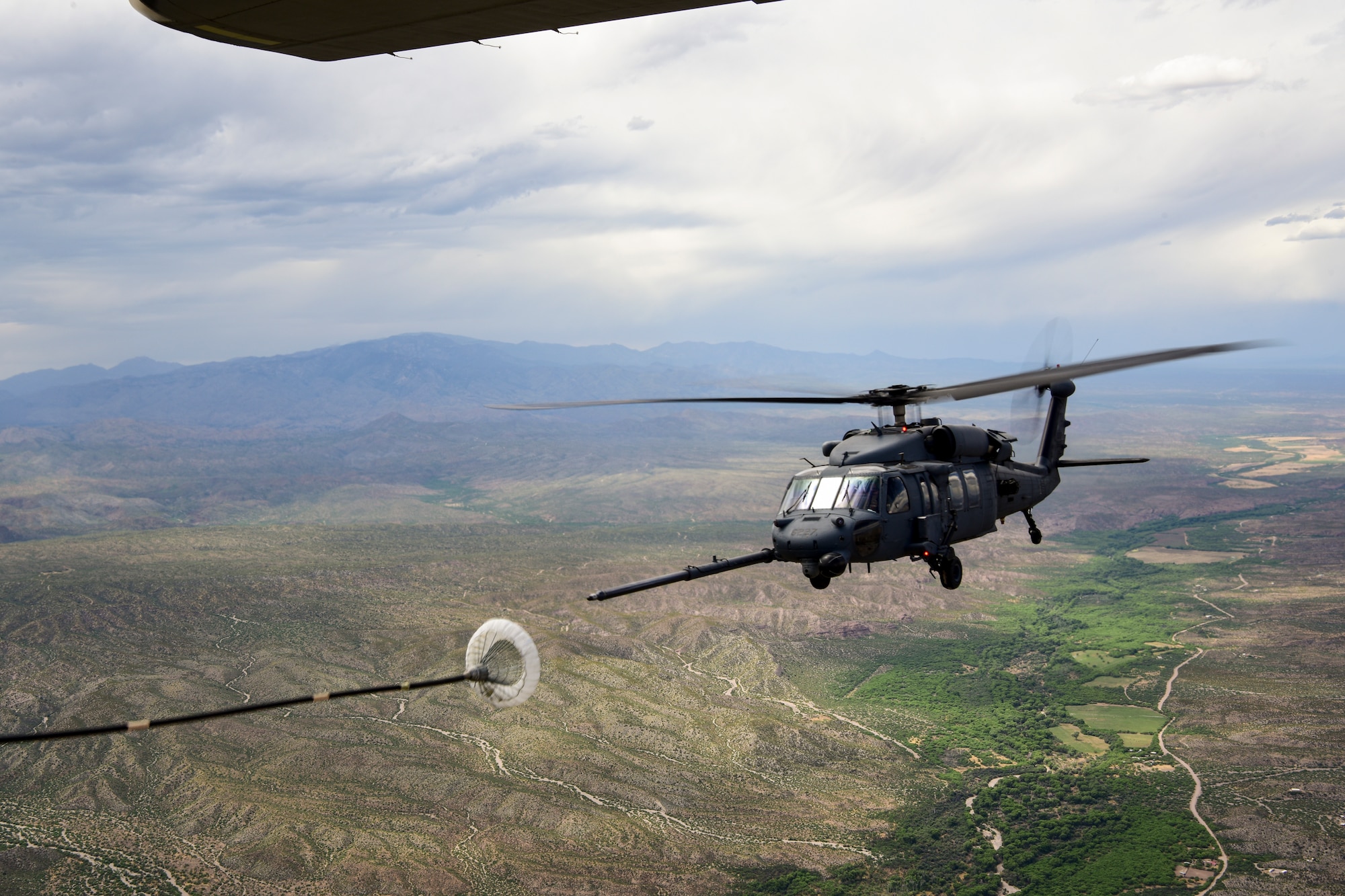 HH-60G prepares for aerial refueling