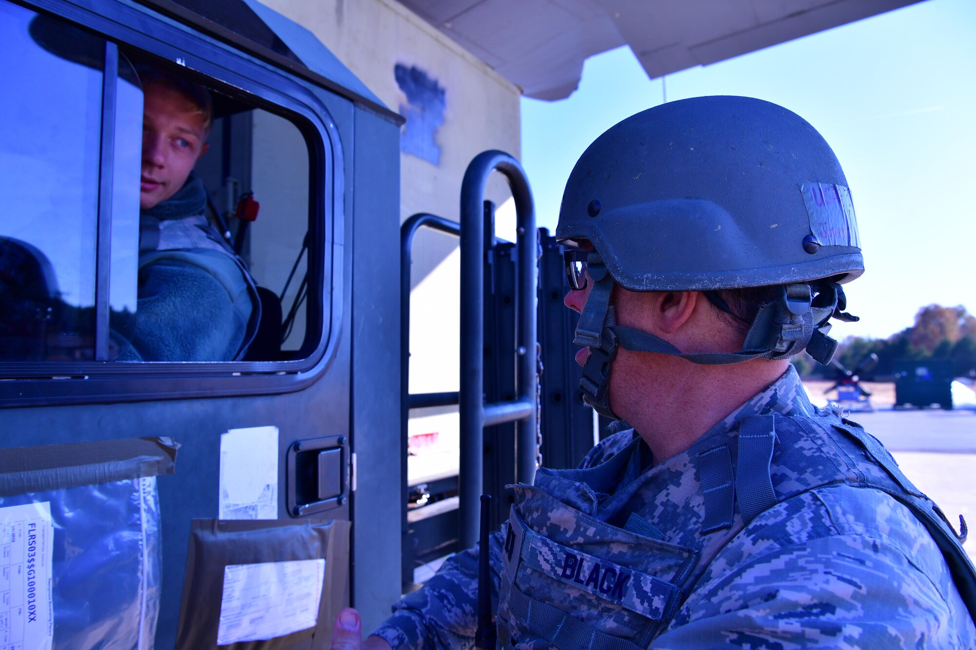 Airmen shake hands