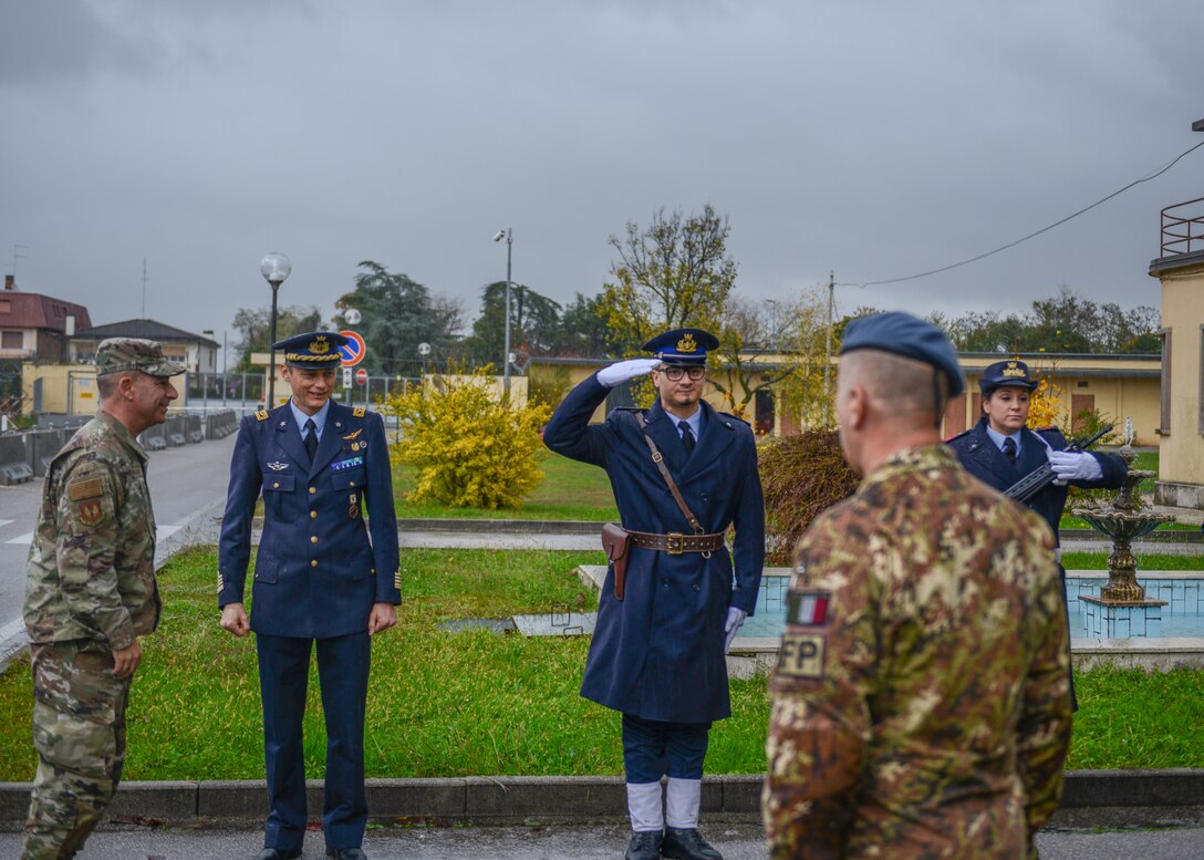 U.S. Air Force Gen. Jeffrey L. Harrigian, U.S. Air Forces in Europe and Air Forces Africa commander, visits the Italian Air Force Club at Aviano Air Base, Italy, Nov. 15, 2019. Gen. Harrigian is responsible for the air and missile defense of 29 NATO alliance member nations while commanding U.S. airpower across more than 19 million square miles. (U.S. Air Force photo by Airman Thomas S. Keisler IV)