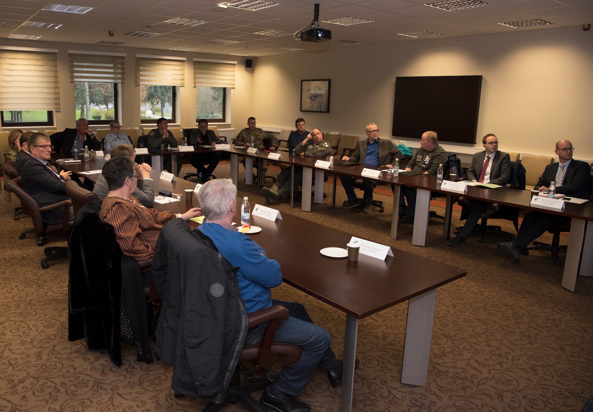 More than ten local leaders attended the forum which provides a way for local community leaders to discuss upcoming base projects with base leadership