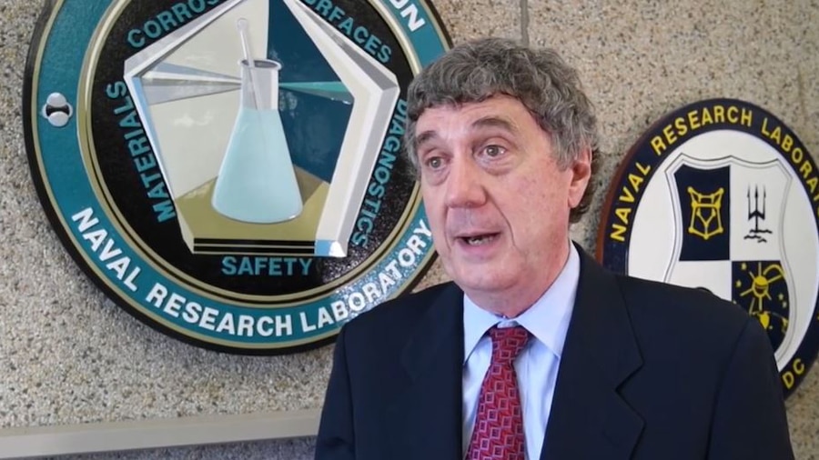 Herb Nelson, director of Strategic Environmental Research and Development Program, discusses the goals and future of firefighting foams for military and civilian applications at the Naval Research Laboratory, Washington, D.C.