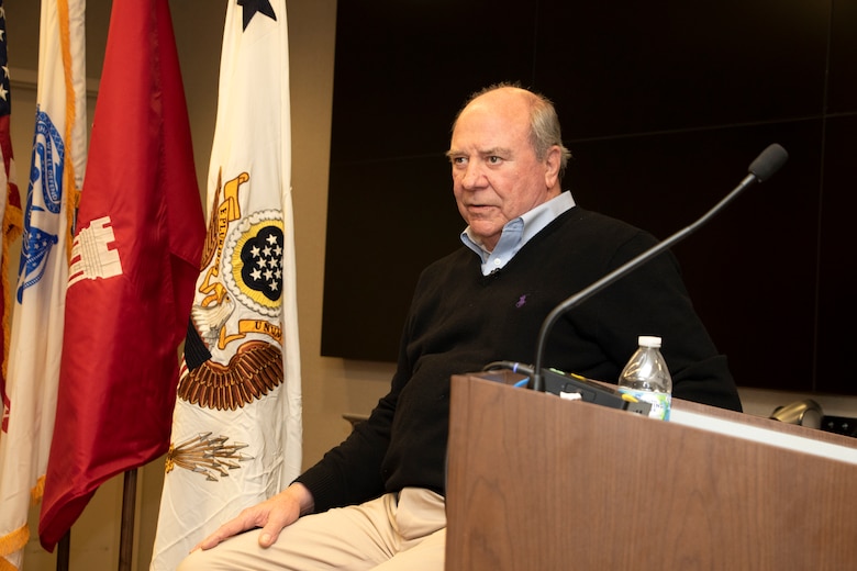 R.D. James, assistant secretary of the Army for Civil Works, meets with the U.S. Army Corps of Engineers Nashville District workforce Nov. 14, 2019 during a town meeting at the district’s headquarters in Nashville, Tenn. (USACE Photo by Mark Abernathy)