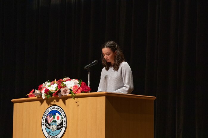 Japanese American Society Iwakuni hosts speech contest