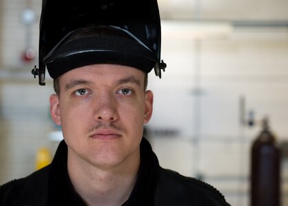 The metals technology flight uses their unique skill set along with heavy machinery and an assortment of lathes and torches to fabricate functional aircraft parts and tools. (U.S. Air Force photo by Airman 1st Class Zoie Cox)