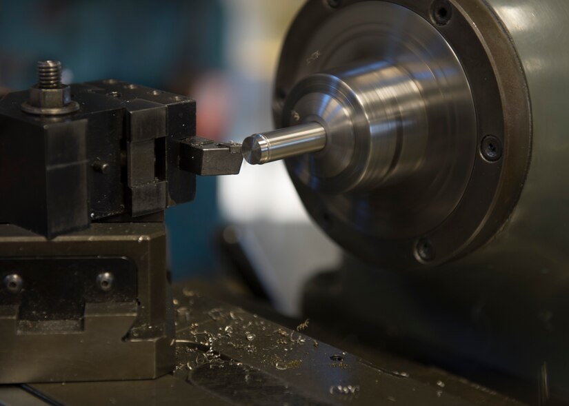 The metals technology flight uses their unique skill set along with heavy machinery and an assortment of lathes and torches to fabricate functional aircraft parts and tools. (U.S. Air Force photo by Airman 1st Class Zoie Cox)