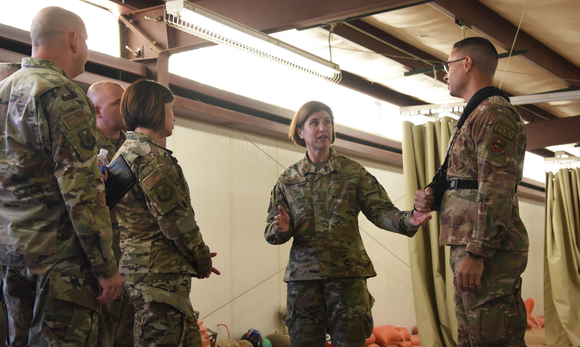 Second Air Force commander, discusses the preliminary explosive ordnance disposal course at Sheppard Air Force Base, Texas