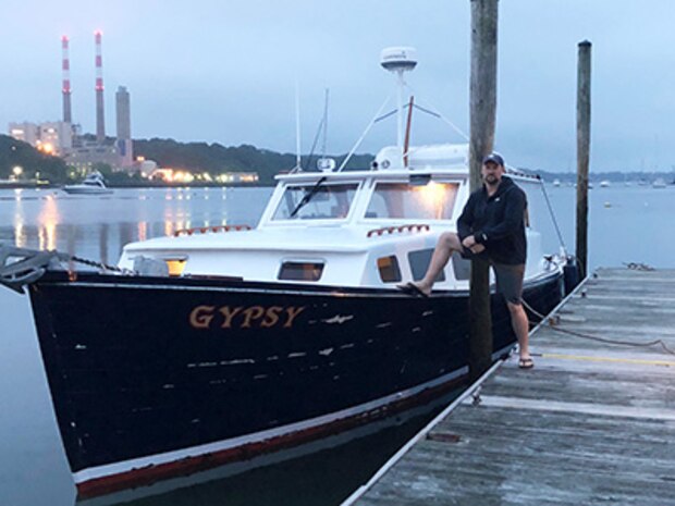 Wooden boat brings adventure, work/life balance to NUWC Division Newport engineer and diver