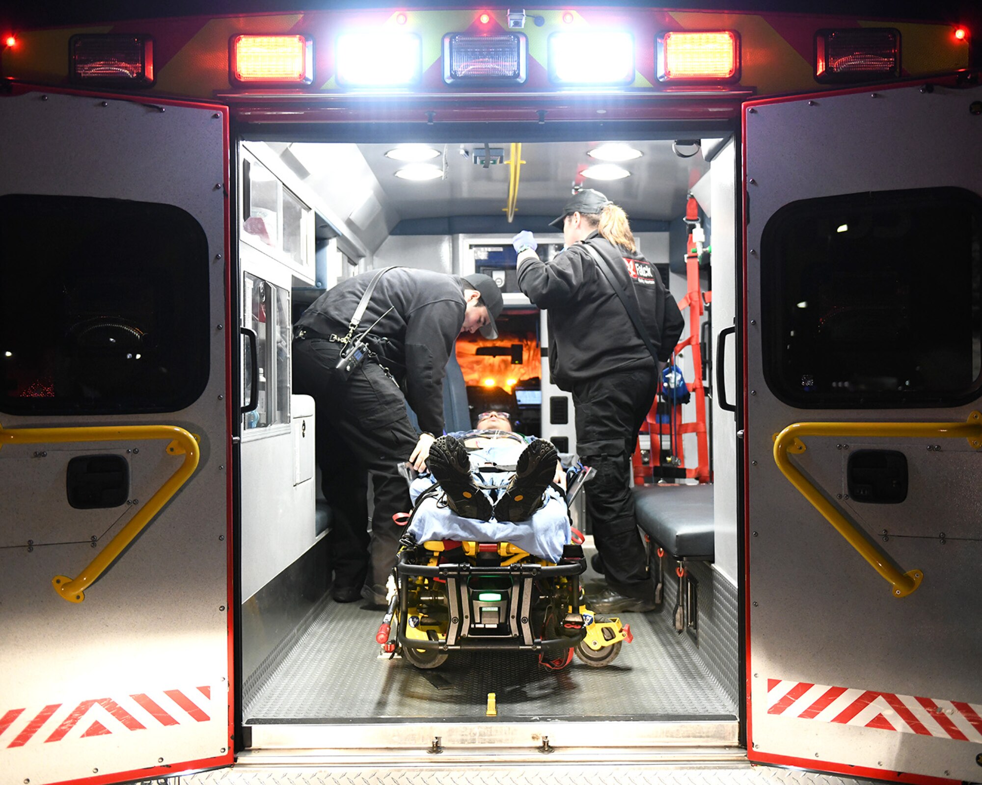 Buckley AFB tested capabilities with off-base agencies to provide support in first response, patient transport, as well as providing opportunities for further training objectives for local agencies