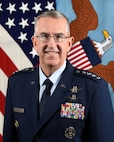 U.S. Air Force, Gen. John E. Hyten, 11th Vice Chairman, Joint Chiefs of Staff, poses for a command portrait in the Army portrait studio at the Pentagon in Arlington, Va., Nov., 6, 2019.