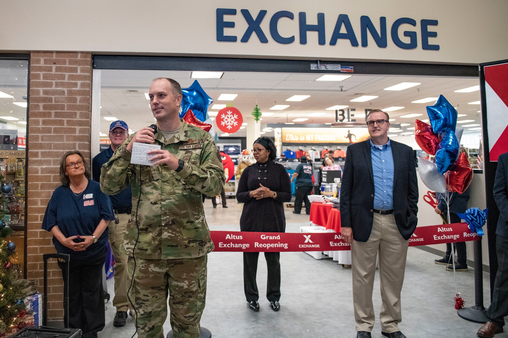 The Altus Air Force Base Exchange hosts its grand reopening.