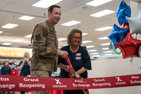 The Altus Air Force Base Exchange hosts its grand reopening.