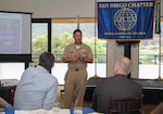 Capt. Hembree-Bey spoke at this afternoon's AFCEA San Diego Chapter luncheon