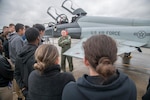 The cadets gained insight from officers in different career fields, attended a 902nd SFS military working dog demonstration, and toured the 558th and 560th Flying Training Squadrons