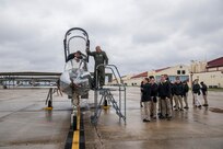 The cadets gained insight from officers in different career fields, attended a 902nd SFS military working dog demonstration, and toured the 558th and 560th Flying Training Squadrons