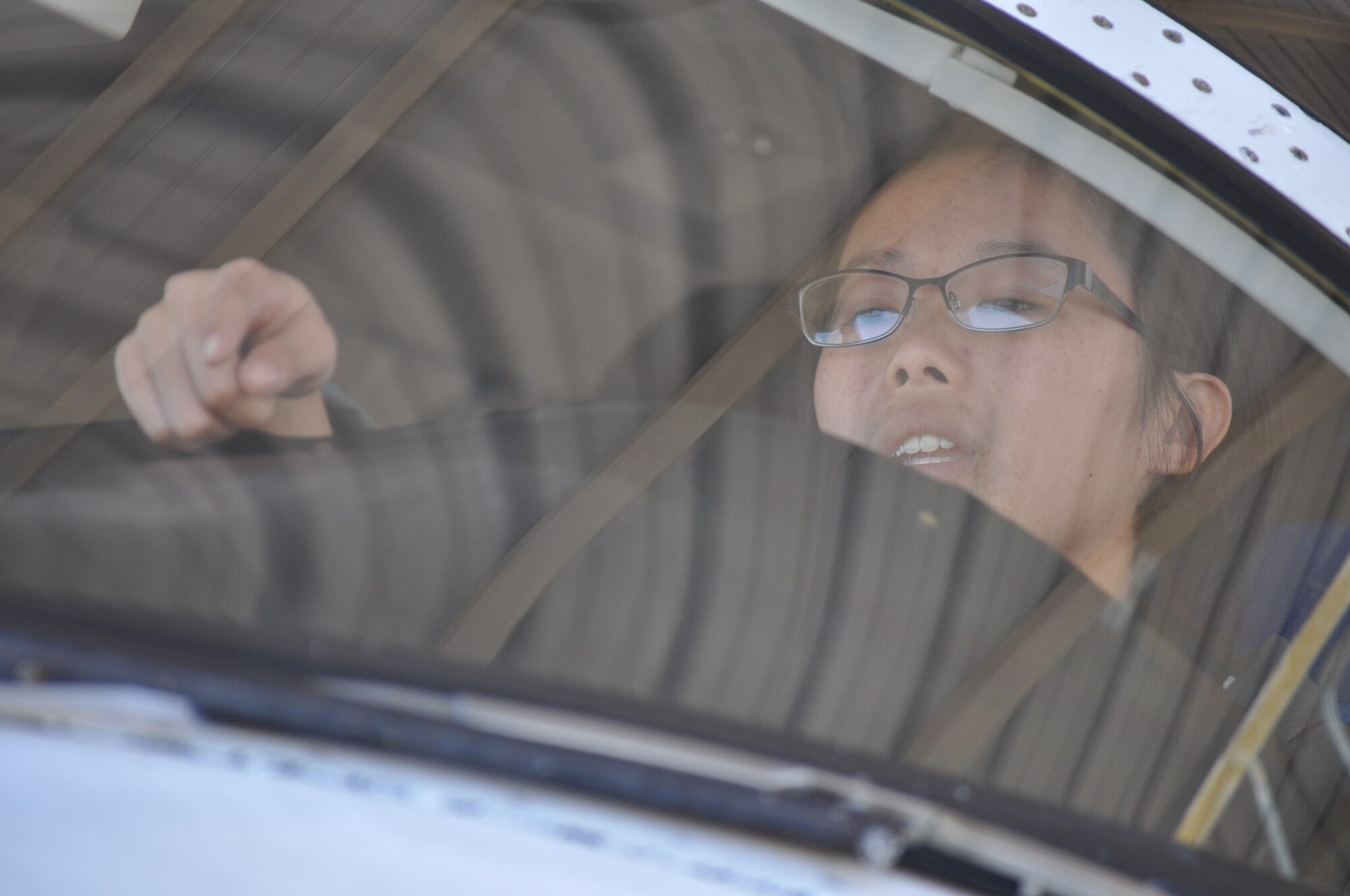 Members from 19th Air Force, surgeon general’s office and 99th Flying Training Squadron instructor pilot conduct a cockpit assessment on a pilot candidate from a Reserve Officers’ Training Corps detachment who does not meet minimum height standards to be an Air Force pilot.  Once a candidate is selected for a pilot slot, they will have their Initial Flying Class I physical exam, which automatically places a candidate into the waiver process, if they do not meet height standards.