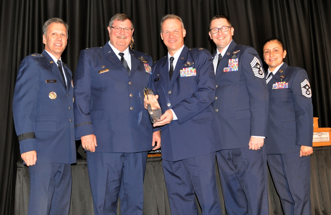 The 315th Airlift Wing's Operations Group won the Aircrew Excellence Award for its support of the movement of a Coast Guard HH-65 from Panama to its forward operating location on the island of Curacao. (U.S. Air Force photo by Candy Knight)