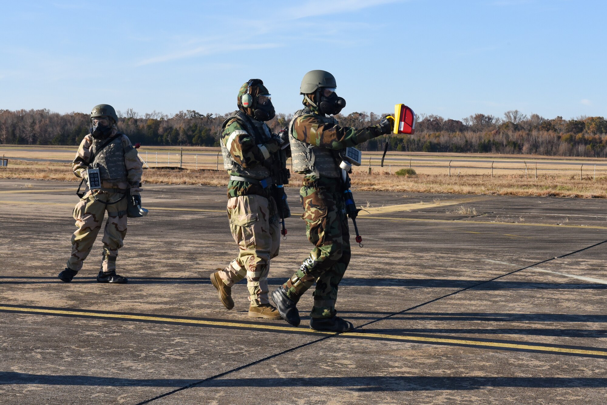 Airmen scan for radiation
