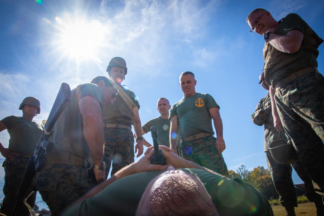 Navy Corpsmen complete TCCC, Tactical Combat Casualty Care, Training