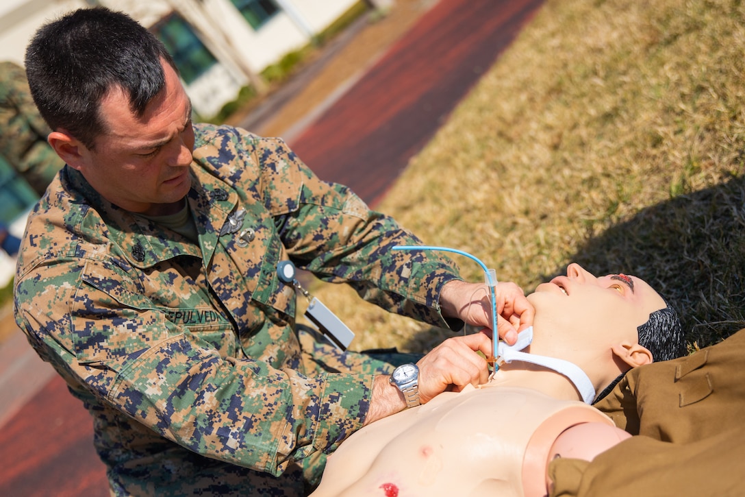 Navy Corpsmen complete TCCC, Tactical Combat Casualty Care, Training