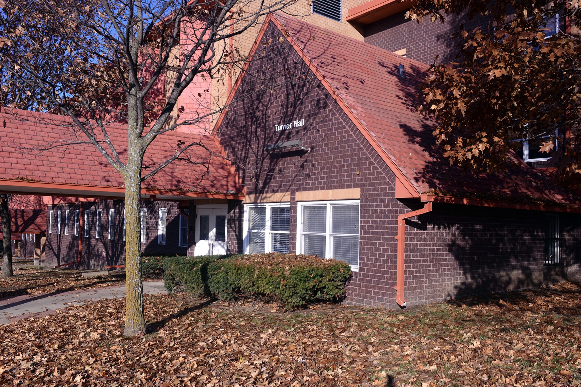 The outside of Turner Hall dormitory.