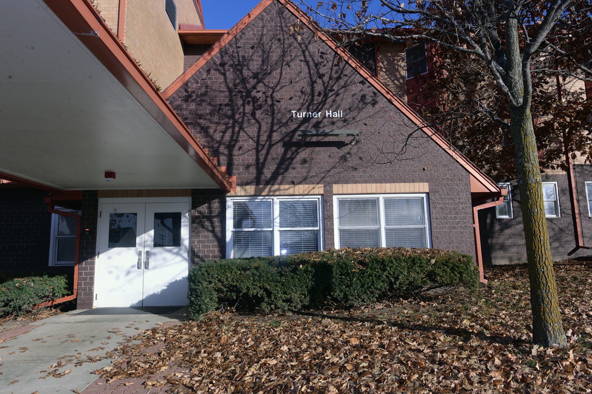 The outside of Turner Hall dormitory.