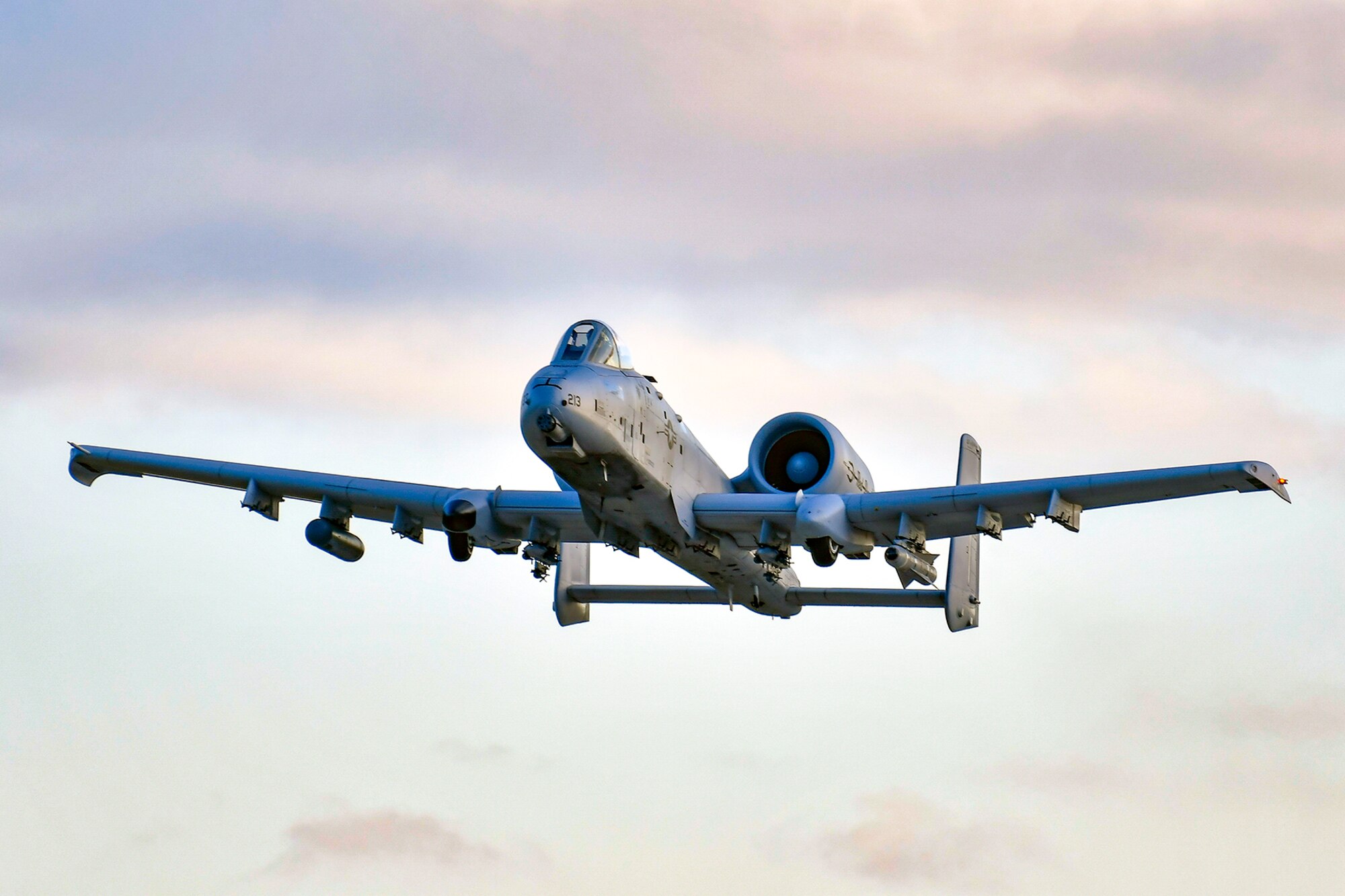 An A-10 Thunderbolt II during a training mission