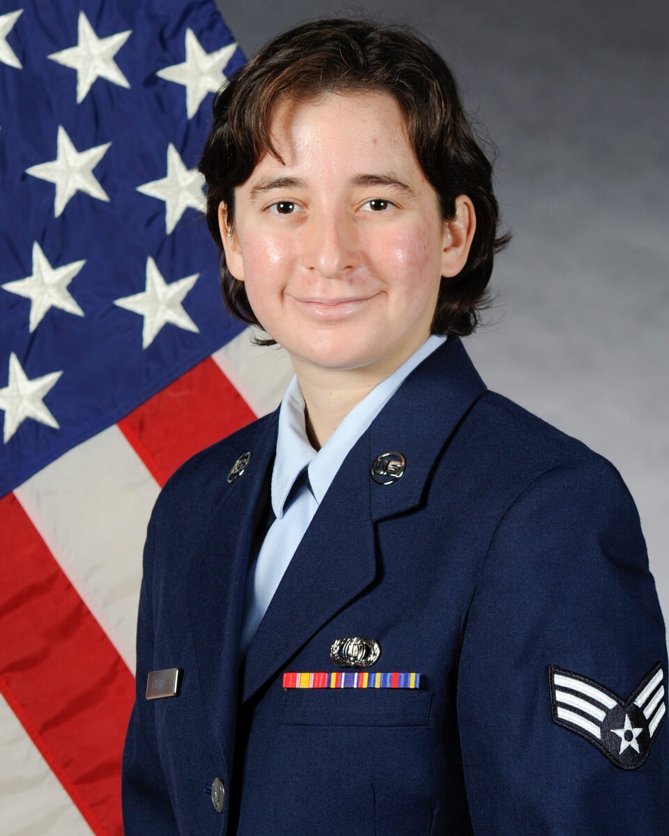 Official photo of SrA Patricia Perez, bassist with Pacific Trends of The United States Air Force Band of the Pacific, Yokota Air Base, Japan