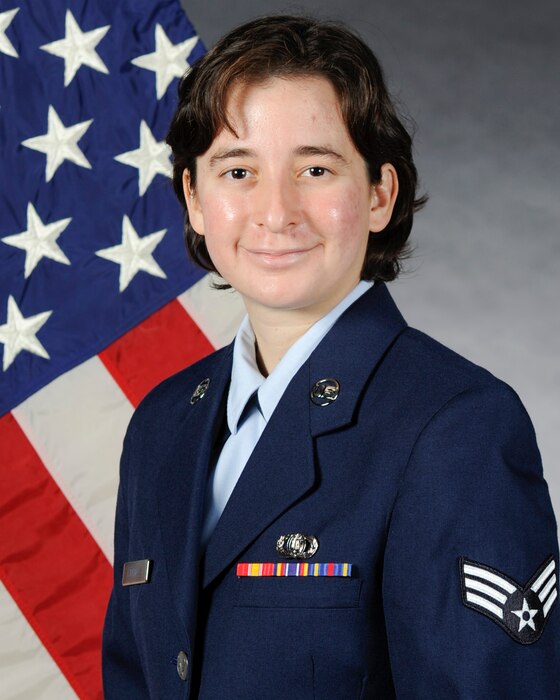 Official photo of SrA Patricia Perez, bassist with Pacific Trends of The United States Air Force Band of the Pacific, Yokota Air Base, Japan