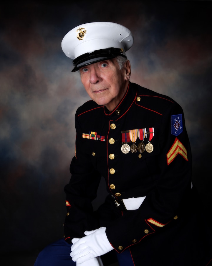 Detroit native, born in 1923, Cpl. Leonard B. Turner enlisted in the Marine Corps in 1942 following the example of two of his brothers who had already signed up for World War II military duty ahead of him.  Turner, a 96-year-old War World II veteran and Marine Raider, affectionately nicknamed “Raider 96,” served with 2nd Marine Raider Battalion and was the oldest Marine in attendance at Marine Forces Special Operations Command’s 244th Marine Corps Birthday Ball in Wilmington, N.C., Nov. 2, 2019.  Turner served under Lt. Col. Evan F. Carlson on New Caledonia; was sent to Guadalcanal, Efate, and Espiritu Santo; and was a part of the first waves during the battles of Bougainville, Guam and Okinawa.  After the surrender of Japan, Turner served as a Military Policeman on the Island of Ryukyu, Japan until returning to the United States.  After completing his military service, Turner returned to his hometown of Detroit and served in a supervisory capacity at General Motors Headquarters, retiring after 42 years. (Courtesy Photo)
