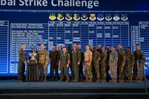 The Fairchild trophy was awarded to the 2nd Bomb Wing, Barksdale Air Force Base, La., during the 2019 Global Strike Challenge score posting at Barksdale Air Force Base, La., Nov. 20, 2019.