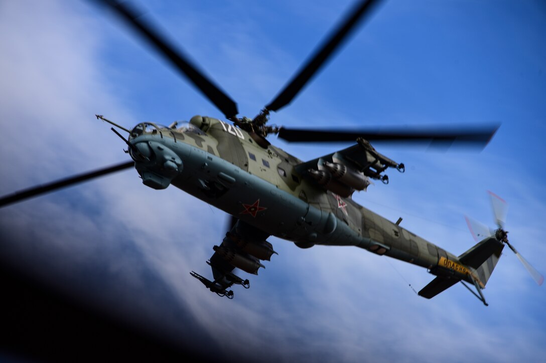 Helicopter flies over Arizona