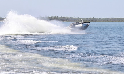 The Greenough Advanced Rescue Craft (GARC) is an unmanned surface vehicle (USV) that deploys a parafoil-based system that relays data between the Mine Countermeasures USV and the littoral combat ship.