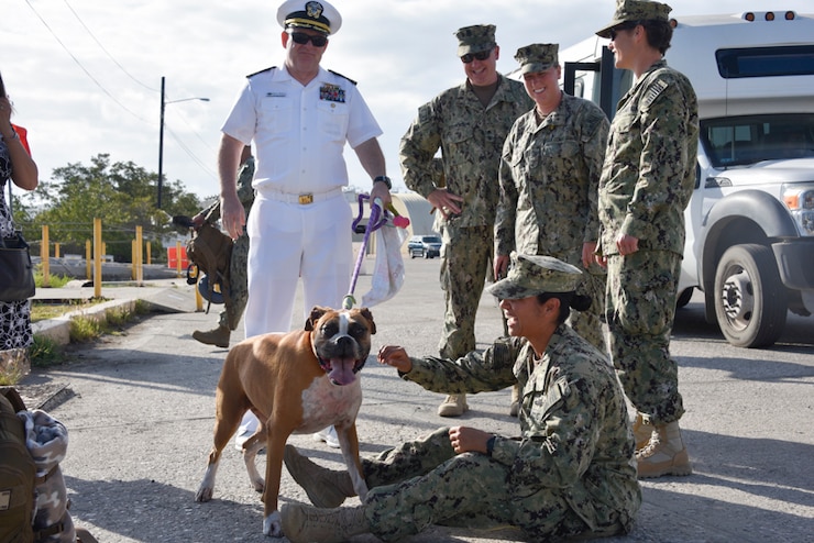 Members of Port Security Unit 311 prepare to depart Naval Station Guantanamo Bay after 9 month deployment.