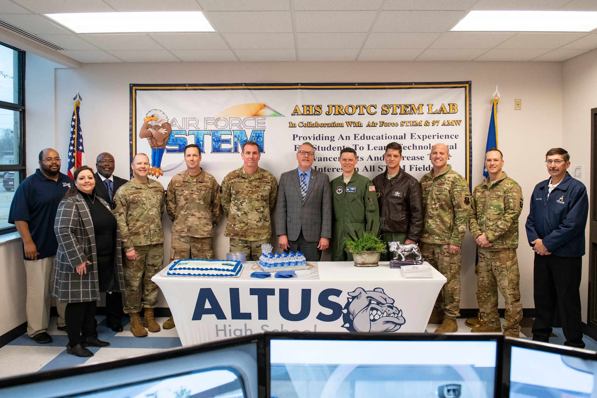 Junior ROTC receives flight simulators.