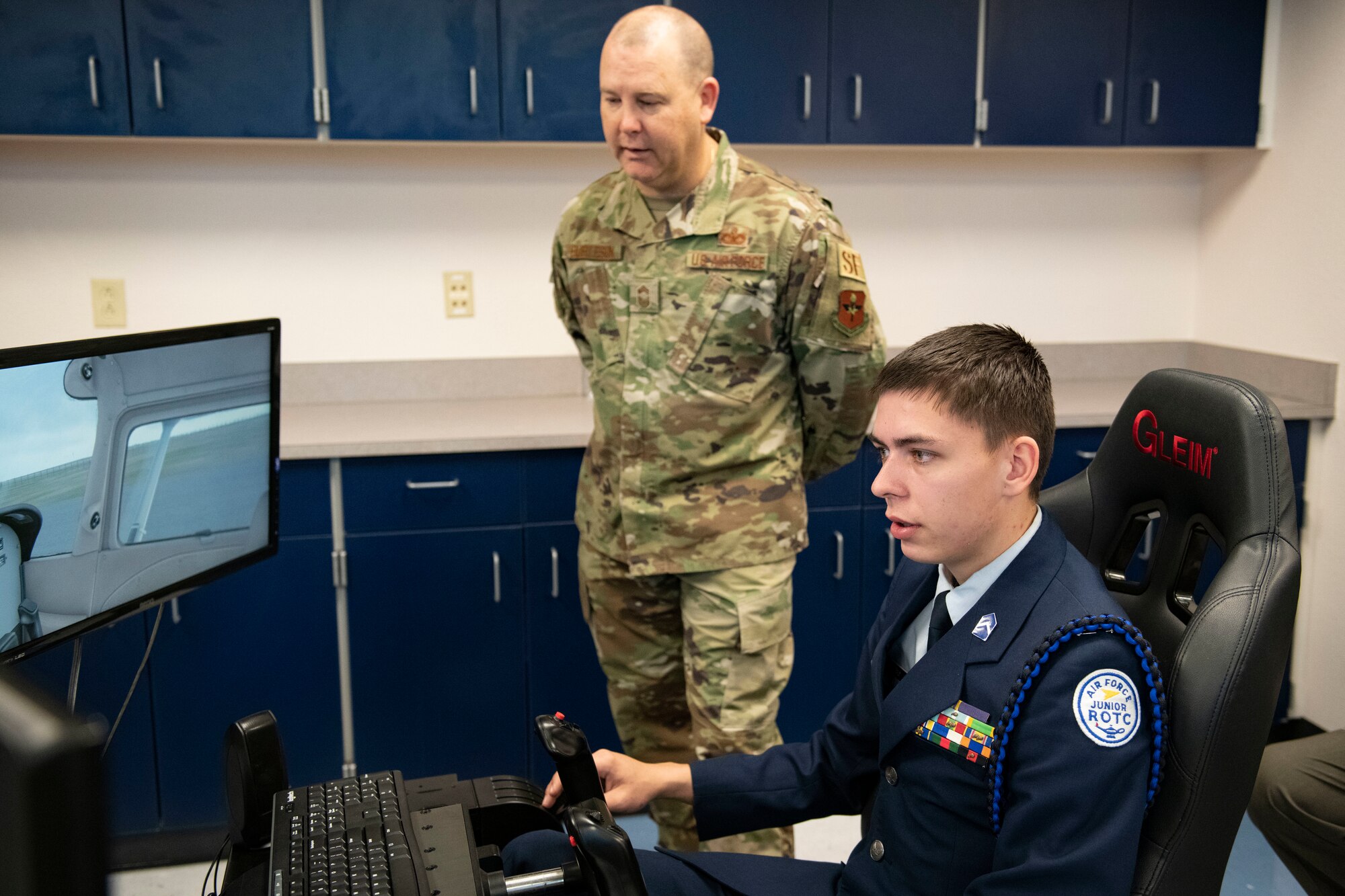 Junior ROTC receives flight simulators.