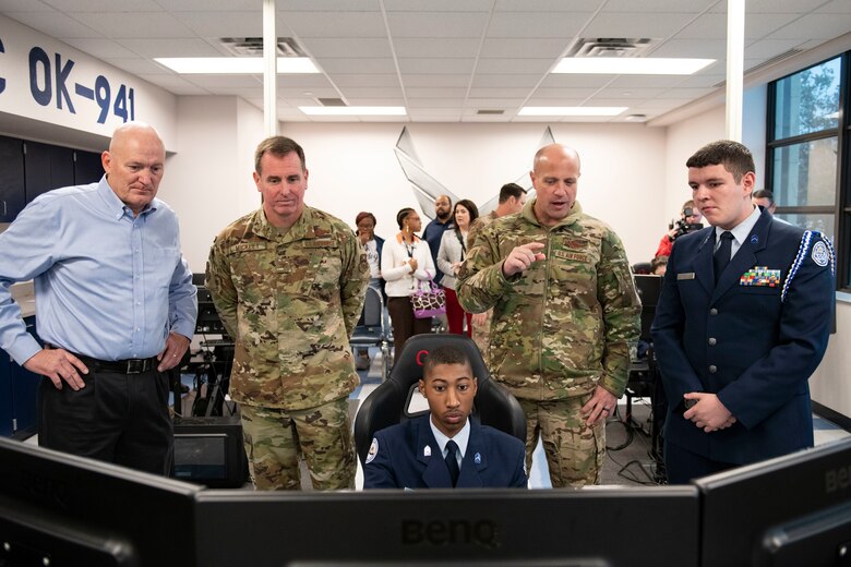 Junior ROTC receives flight simulators.