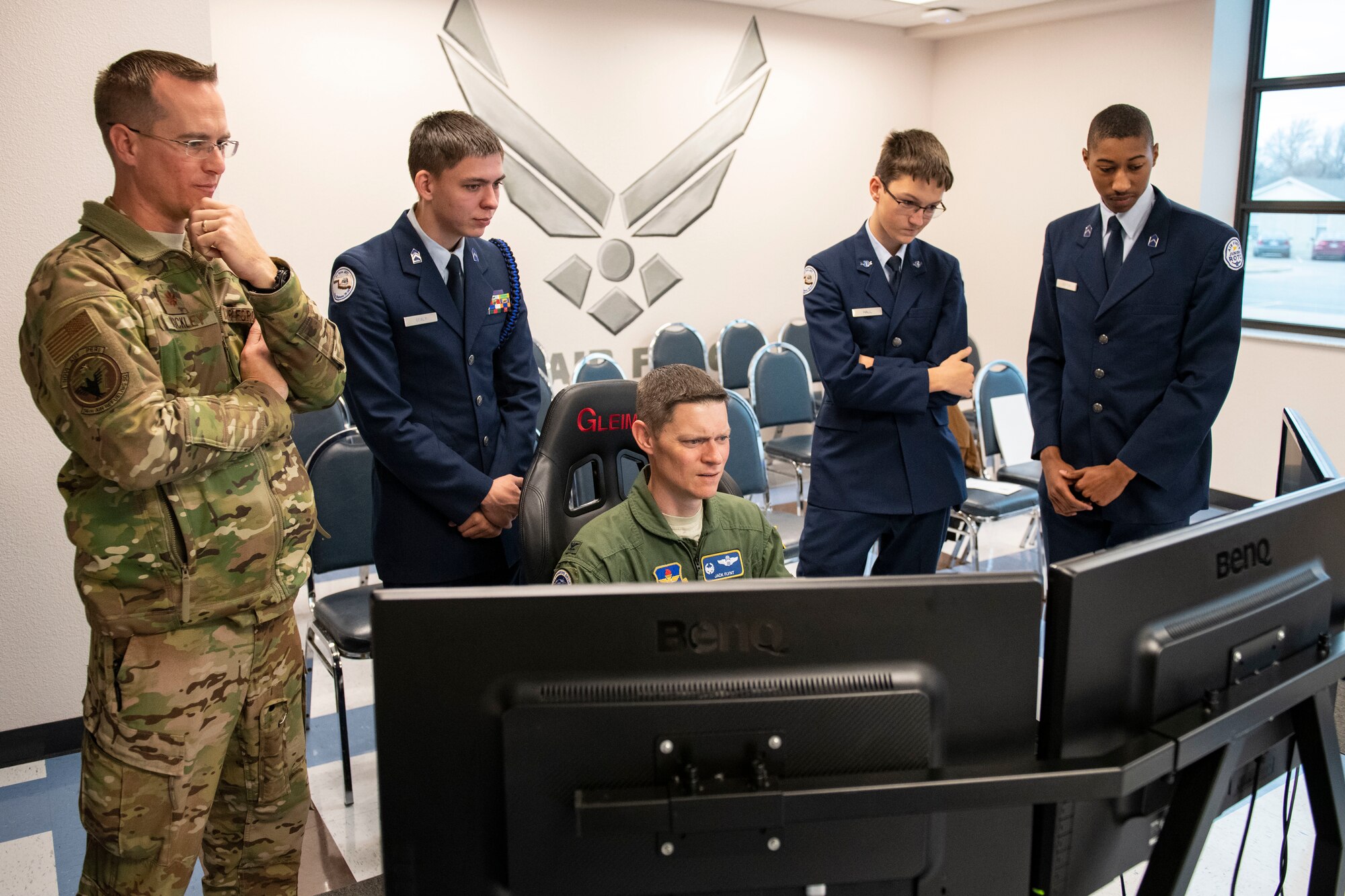 Junior ROTC receives flight simulators.