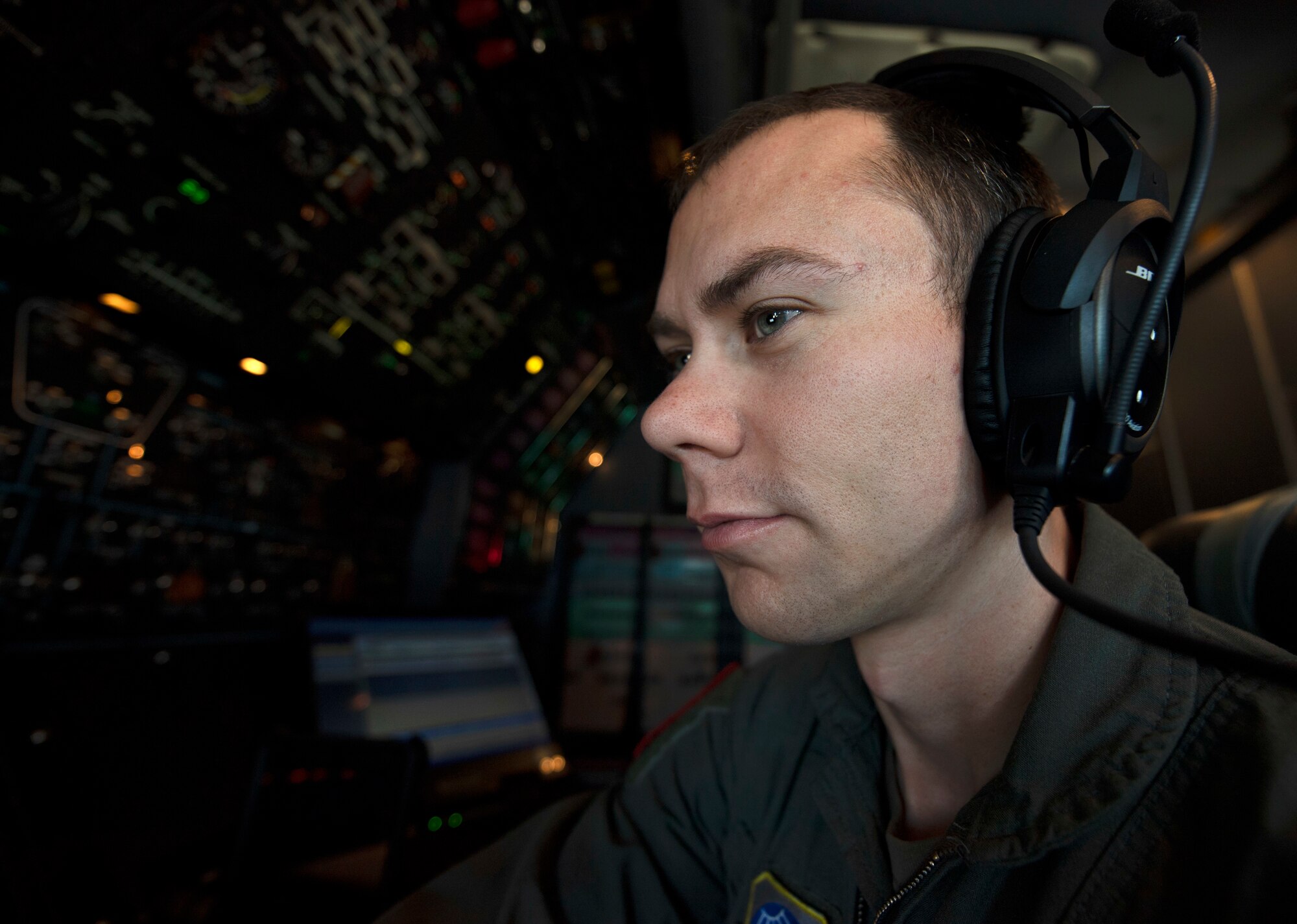 Photos of the 22nd Airlift Squadron preparing for flight.