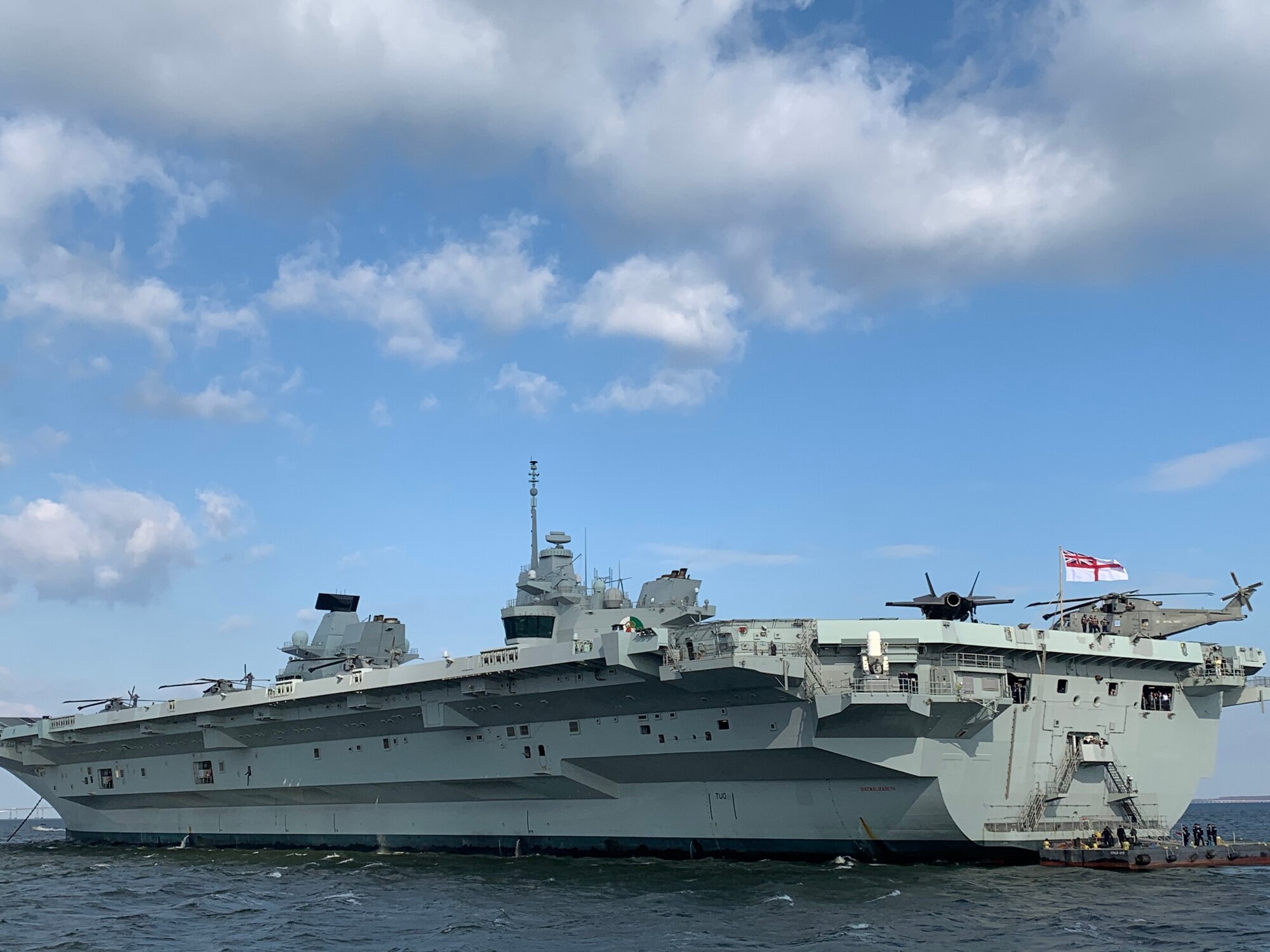 The HMS Queen Elizabeth is the largest and most powerful vessel ever constructed for the Royal Navy. The warship is capable of carrying up to 40 aircraft. The flight deck of HMS Queen Elizabeth is an enormous four acres, and will be used to launch the new F-35 Joint Strike Fighter fast jet. (Courtesy photo)