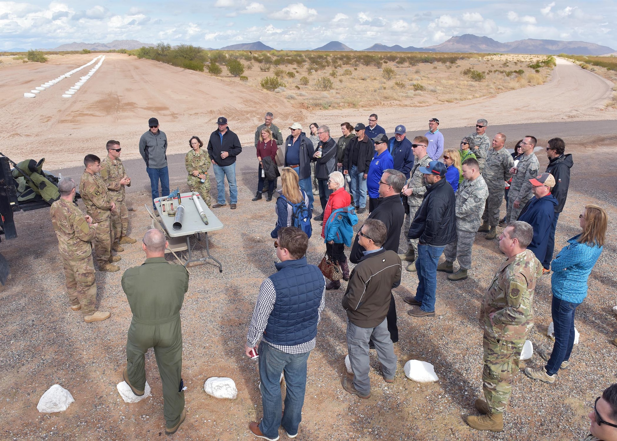 944th Fighter Wing Reserve Citizen Airmen and 162nd Wing Arizona Air National Guardsmen partnered to offer civic leaders from Phoenix and Tucson a unique view of pilot training during the overnight trip.