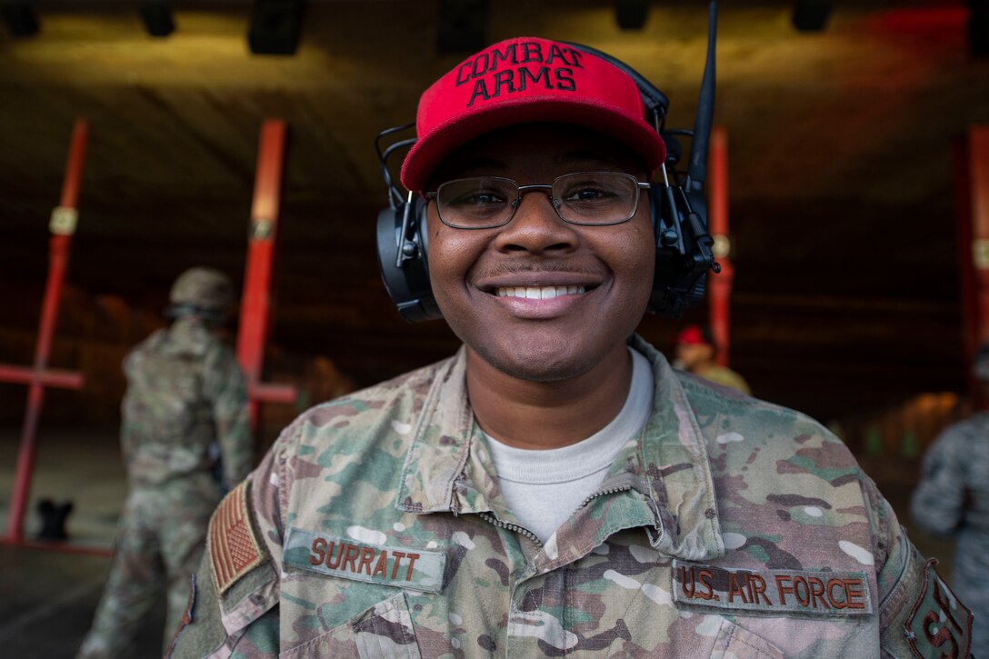 A photo of an Airman, with the 23d Security Forces Squadron, smiling for a photo.