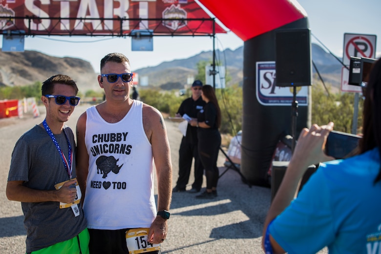Competitors in the 2nd Annual Telegraph Pass Challenge prepare to start the 5 mile bike portion of the race in Yuma, Ariz., Nov. 2, 2019. The challenge, coordinated by Marine Corps Community Services (MCCS), offered participants the opportunity to compete for first, second, or third place in either a 5 mile run, 5 mile bike route, or both. (U.S. Marine Corps photo by Sgt. Isaac D. Martinez)